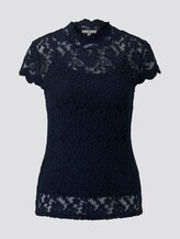 T-shirt mit Spitze - Frauen - Sky Captain Blue T-shirt mit Spitze - Frauen - Sky Captain Blue - 7 - TOM TAILOR