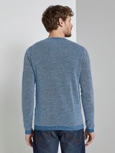 Strukturierter Strickpullover - Männer - navy blue knitted structure Strukturierter Strickpullover - Männer - navy blue knitted structure - 2 - TOM TAILOR