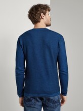 Strukturierter Strickpullover - Männer - blue blue knitted structure Strukturierter Strickpullover - Männer - blue blue knitted structure - 2 - TOM TAILOR