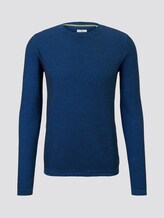 Strukturierter Strickpullover - Männer - blue blue knitted structure Strukturierter Strickpullover - Männer - blue blue knitted structure - 7 - TOM TAILOR