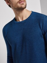 Strukturierter Strickpullover - Männer - blue blue knitted structure Strukturierter Strickpullover - Männer - blue blue knitted structure - 9 - TOM TAILOR