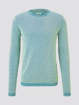 Getextureerde trui - Männer - yellow blue knitted structure Getextureerde trui - Männer - yellow blue knitted structure - 7 - TOM TAILOR