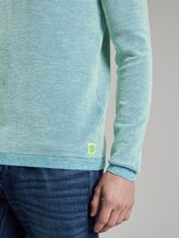 Getextureerde trui - Männer - yellow blue knitted structure Getextureerde trui - Männer - yellow blue knitted structure - 9 - TOM TAILOR