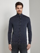 Strukturierte Strickjacke - Männer - Sky Captain Blue Strukturierte Strickjacke - Männer - Sky Captain Blue - 1 - TOM TAILOR