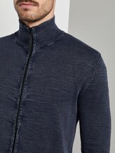 Strukturierte Strickjacke - Männer - Sky Captain Blue Strukturierte Strickjacke - Männer - Sky Captain Blue - 9 - TOM TAILOR