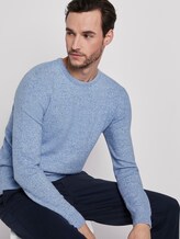 Melierter Strickpullover - Männer - blue blue melange Melierter Strickpullover - Männer - blue blue melange - 5 - TOM TAILOR