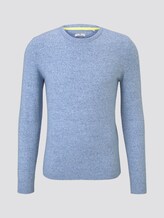 Melierter Strickpullover - Männer - blue blue melange Melierter Strickpullover - Männer - blue blue melange - 7 - TOM TAILOR
