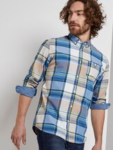 geruit hemd - Männer - blue white multicol big check geruit hemd - Männer - blue white multicol big check - 5 - TOM TAILOR