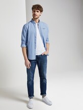 Overhemd met textuur - Männer - light blue white structure Overhemd met textuur - Männer - light blue white structure - 3 - TOM TAILOR