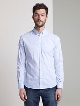 Overhemd met all-over print - Männer - light blue navy grid design Overhemd met all-over print - Männer - light blue navy grid design - 1 - TOM TAILOR