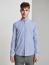 Printed shirt - Men - white blue bold stripe Printed shirt - Men - white blue bold stripe - 1 - TOM TAILOR Denim