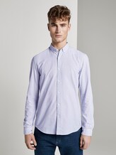 Gemustertes Hemd - Männer - white blue thin stripe Gemustertes Hemd - Männer - white blue thin stripe - 1 - TOM TAILOR Denim