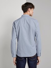 Shirt with chest pocket - Men - light blue mini grindle Shirt with chest pocket - Men - light blue mini grindle - 2 - TOM TAILOR Denim