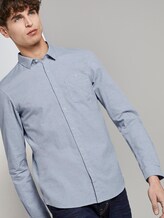 Shirt with chest pocket - Men - light blue mini grindle Shirt with chest pocket - Men - light blue mini grindle - 5 - TOM TAILOR Denim