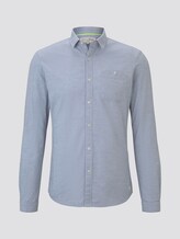 Shirt with chest pocket - Men - light blue mini grindle Shirt with chest pocket - Men - light blue mini grindle - 7 - TOM TAILOR Denim