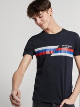 T-Shirt mit Streifen-Print - Männer - Sky Captain Blue T-Shirt mit Streifen-Print - Männer - Sky Captain Blue - 5 - TOM TAILOR Denim