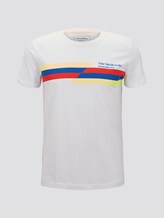 T-Shirt mit Streifen-Print - Männer - White T-Shirt mit Streifen-Print - Männer - White - 7 - TOM TAILOR Denim