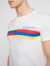 T-Shirt mit Streifen-Print - Männer - White T-Shirt mit Streifen-Print - Männer - White - 9 - TOM TAILOR Denim