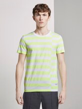 Gestreiftes T-Shirt - Männer - neon green regular big stripe Gestreiftes T-Shirt - Männer - neon green regular big stripe - 1 - TOM TAILOR Denim