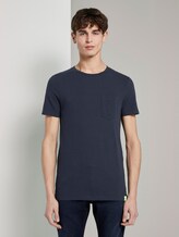 T-shirt met print en borstzak - Mannen - Sky Captain Blue T-shirt met print en borstzak - Mannen - Sky Captain Blue - 1 - TOM TAILOR Denim