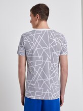 T-Shirt mit Allover-Print - Männer - white geometric outline print T-Shirt mit Allover-Print - Männer - white geometric outline print - 2 - TOM TAILOR Denim