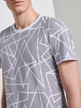 T-Shirt mit Allover-Print - Männer - white geometric outline print T-Shirt mit Allover-Print - Männer - white geometric outline print - 9 - TOM TAILOR Denim