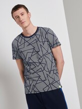 T-Shirt mit Allover-Print - Männer - navy geometric outline print T-Shirt mit Allover-Print - Männer - navy geometric outline print - 5 - TOM TAILOR Denim
