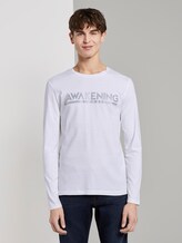 Langarmshirt mit Print - Männer - White Langarmshirt mit Print - Männer - White - 1 - TOM TAILOR Denim