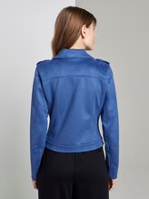 Bikerjacke aus Wildlederimitat - Frauen - Shiny Royal Bikerjacke aus Wildlederimitat - Frauen - Shiny Royal - 2 - TOM TAILOR Denim