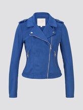 Bikerjacke aus Wildlederimitat - Frauen - Shiny Royal Bikerjacke aus Wildlederimitat - Frauen - Shiny Royal - 7 - TOM TAILOR Denim
