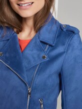 Bikerjacke aus Wildlederimitat - Frauen - Shiny Royal Bikerjacke aus Wildlederimitat - Frauen - Shiny Royal - 9 - TOM TAILOR Denim