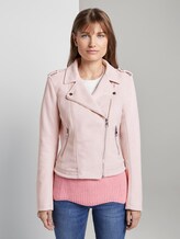 Bikerjacke aus Wildlederimitat - Frauen - powdered pink Bikerjacke aus Wildlederimitat - Frauen - powdered pink - 1 - TOM TAILOR Denim