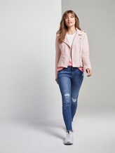 Bikerjacke aus Wildlederimitat - Frauen - powdered pink Bikerjacke aus Wildlederimitat - Frauen - powdered pink - 3 - TOM TAILOR Denim