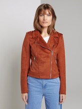 Bikerjacke aus Wildlederimitat - Frauen - fox orange Bikerjacke aus Wildlederimitat - Frauen - fox orange - 1 - TOM TAILOR Denim