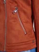 Bikerjacke aus Wildlederimitat - Frauen - fox orange Bikerjacke aus Wildlederimitat - Frauen - fox orange - 10 - TOM TAILOR Denim