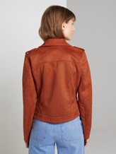 Bikerjacke aus Wildlederimitat - Frauen - fox orange Bikerjacke aus Wildlederimitat - Frauen - fox orange - 2 - TOM TAILOR Denim