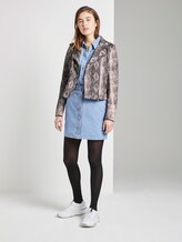 Bikerjacke aus Wildlederimitat - Frauen - brown rose snake pattern Bikerjacke aus Wildlederimitat - Frauen - brown rose snake pattern - 3 - TOM TAILOR Denim
