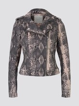 Bikerjacke aus Wildlederimitat - Frauen - brown rose snake pattern Bikerjacke aus Wildlederimitat - Frauen - brown rose snake pattern - 7 - TOM TAILOR Denim