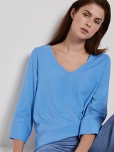 Bluse mit V-Ausschnitt und Rückendetail - Frauen - water sport blue Bluse mit V-Ausschnitt und Rückendetail - Frauen - water sport blue - 5 - TOM TAILOR Denim