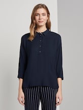 Fließendes Oversized-Hemd - Frauen - Real Navy Blue Fließendes Oversized-Hemd - Frauen - Real Navy Blue - 1 - TOM TAILOR Denim