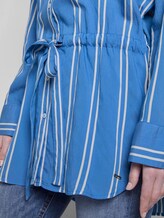 Gestreifte Longbluse mit verstellbarer Taille - Frauen - blue white stripe Gestreifte Longbluse mit verstellbarer Taille - Frauen - blue white stripe - 10 - TOM TAILOR Denim