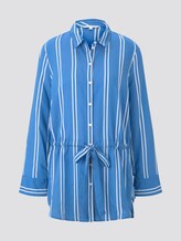 Gestreifte Longbluse mit verstellbarer Taille - Frauen - blue white stripe Gestreifte Longbluse mit verstellbarer Taille - Frauen - blue white stripe - 7 - TOM TAILOR Denim