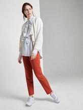 Gestreifte Longbluse mit verstellbarer Taille - Frauen - white blue stripe Gestreifte Longbluse mit verstellbarer Taille - Frauen - white blue stripe - 3 - TOM TAILOR Denim