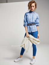 Gestreifte Bluse mit verspielten Details - Frauen - blue white stripe Gestreifte Bluse mit verspielten Details - Frauen - blue white stripe - 3 - TOM TAILOR Denim
