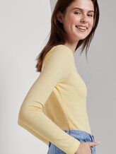 Geripptes Langarmshirt mit U-Boot-Ausschnitt - Frauen - pale yellow Geripptes Langarmshirt mit U-Boot-Ausschnitt - Frauen - pale yellow - 5 - TOM TAILOR Denim