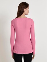 Geripptes Langarmshirt mit U-Boot-Ausschnitt - Frauen - bright pink Geripptes Langarmshirt mit U-Boot-Ausschnitt - Frauen - bright pink - 2 - TOM TAILOR Denim
