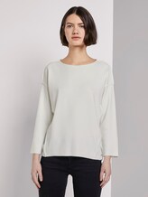 Geripptes Oversized Shirt - Frauen - Off White Geripptes Oversized Shirt - Frauen - Off White - 1 - TOM TAILOR Denim