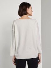 Geripptes Oversized Shirt - Frauen - Off White Geripptes Oversized Shirt - Frauen - Off White - 2 - TOM TAILOR Denim