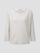 Geripptes Oversized Shirt - Frauen - Off White Geripptes Oversized Shirt - Frauen - Off White - 7 - TOM TAILOR Denim