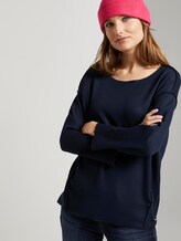 Geripptes Oversized Shirt - Frauen - Real Navy Blue Geripptes Oversized Shirt - Frauen - Real Navy Blue - 5 - TOM TAILOR Denim